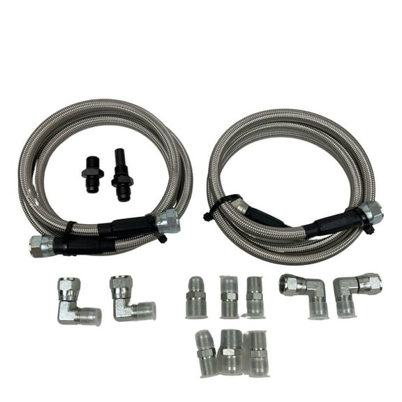 For GM Chevy 1996 &Newer 4L80E Flexible SS Braided Transmission Cooler Hose Line