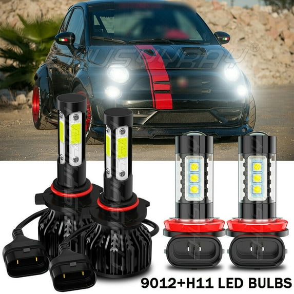 For GMC Acadia 2013 2014 2015 2016 2017 2018 - LED Headlight+Fog Light Bulbs Kit