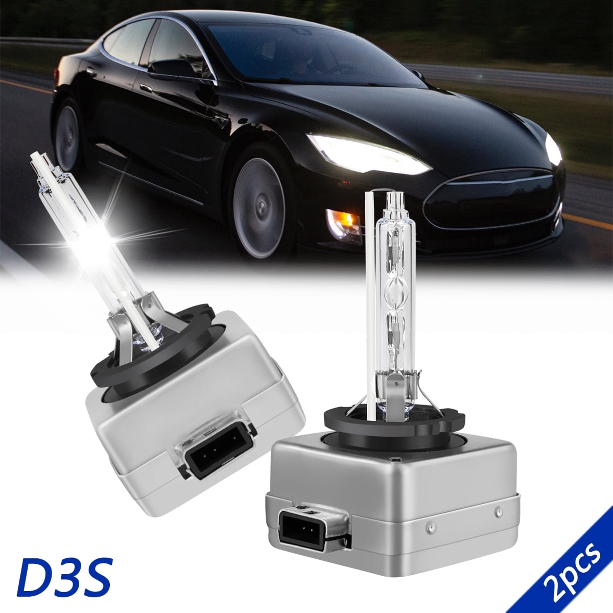 For GMC Acadia 2013 2014 2015 2016 2017 Xenon HID Headlight Bulbs D3S High/Low Beam 6000K White 2x