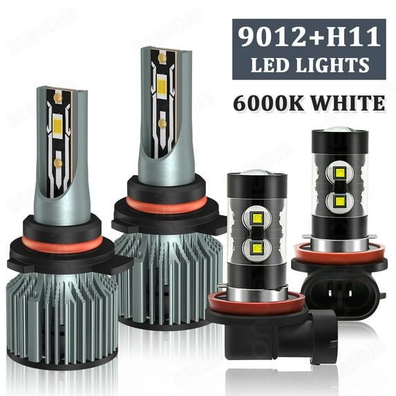 For GMC Acadia 2013-2018 2019 LED Headlight + Fog Light Bulbs Combo 6000K White