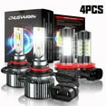 thumbnail image 1 of For GMC Acadia 2016 2017 2018 LED Combo 9012 Headlight + H11 Fog Light Bulbs Kit Super Bright White 4x, 1 of 16