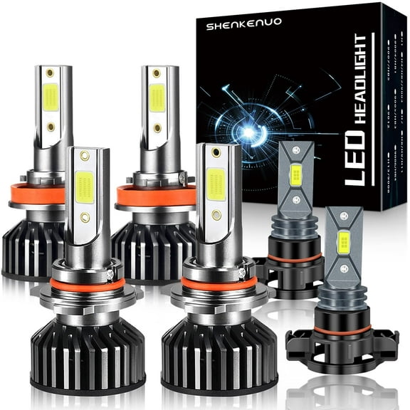 For GMC CANYON 2015-2020 LED Headlight Bulbs,9005 High Beam+H11 Low Beam+5202 LED Fog light Bulbs,6pcs