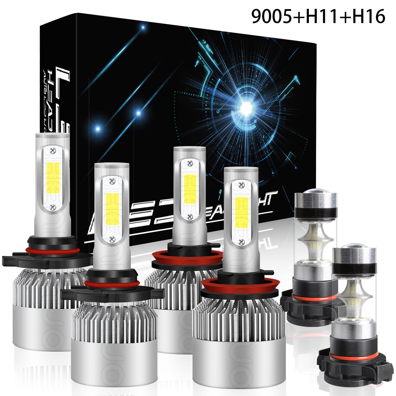 For GMC Canyon 2015-2020 6X 6000K Front LED Headlights + Fog Light ...