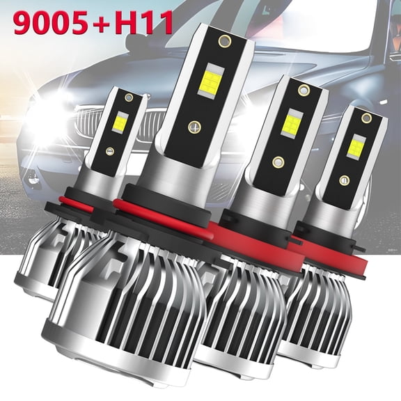 For GMC Canyon 2015-2020,LED Headlight Bulbs,9005 HB3 High beam and H11 Low Beam,Pack of 4