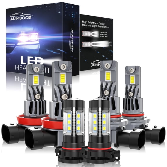For GMC Canyon 2015-2021 LED Headlight High&Low Beam Fog Light Bulbs Combo 6x 9005 H11 H16