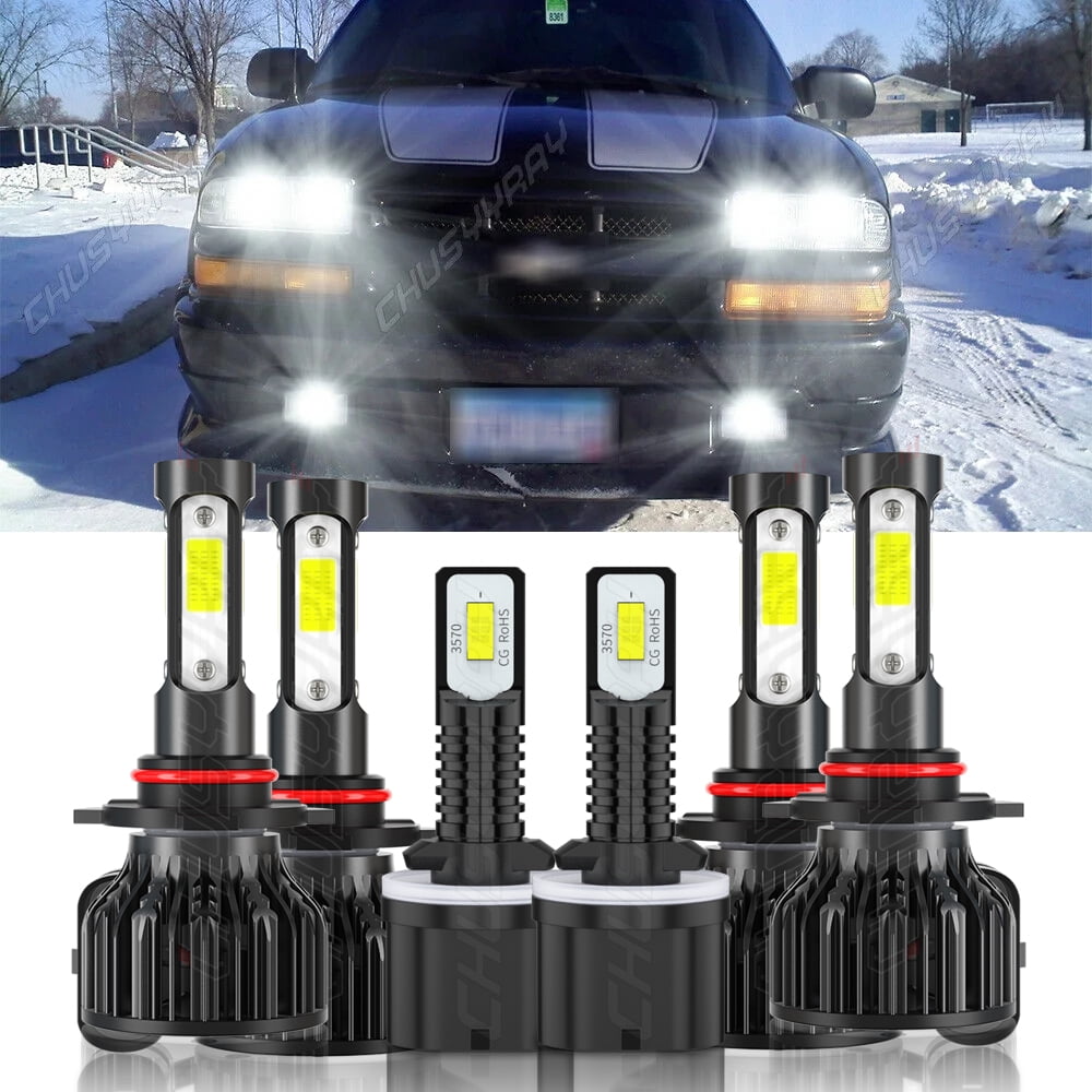 CHUSYYRAY LED Headlight High Low Beam Fog Light Bulbs Kit for GMC Envoy ...