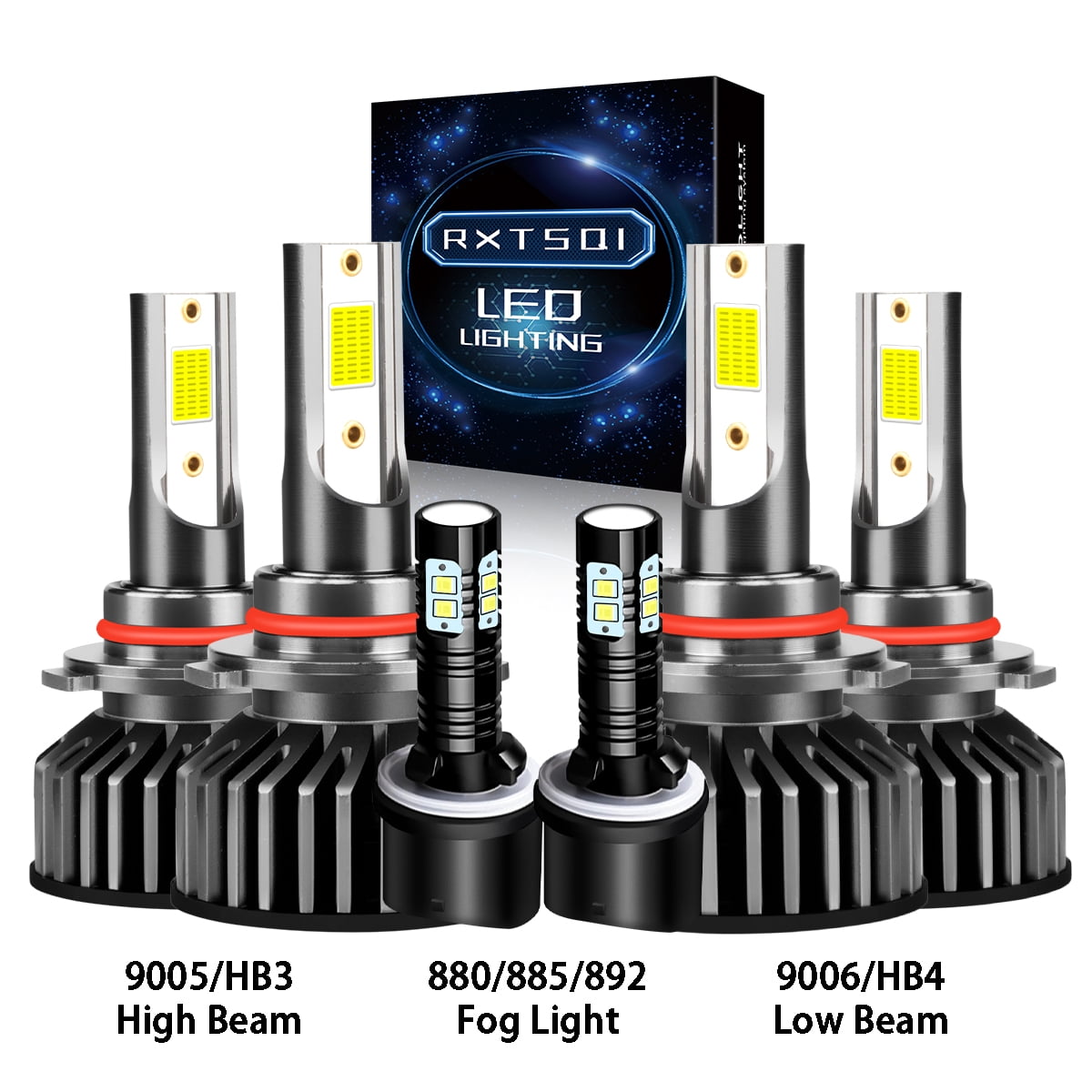 For GMC Envoy 2002-2009 Combo 9005 9006 880 LED Headlight High/Low Fog ...