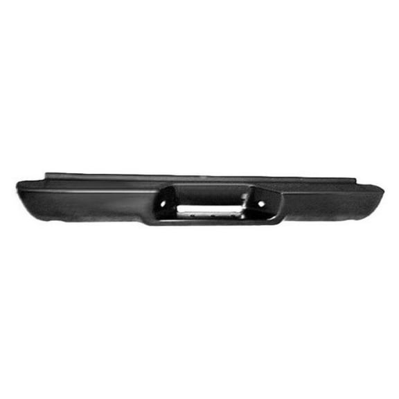 For GMC K2500 1999 2000 Step Bumper | Rear | Black | Factory Style | w/ Brackets/Pads | Fleet Side | GM1101110