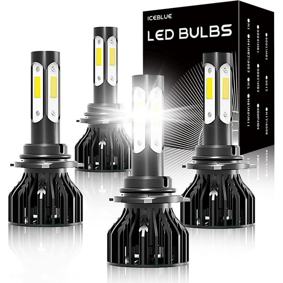 For GMC SIERRA 1500 2500 1999-2006 4 side CSP LED Headlight Bulbs,Super Bright LED Conversion Kit 28000LM,9005/HB3 High Beam + 9006/HB4 Low Beam ,Pack of 4