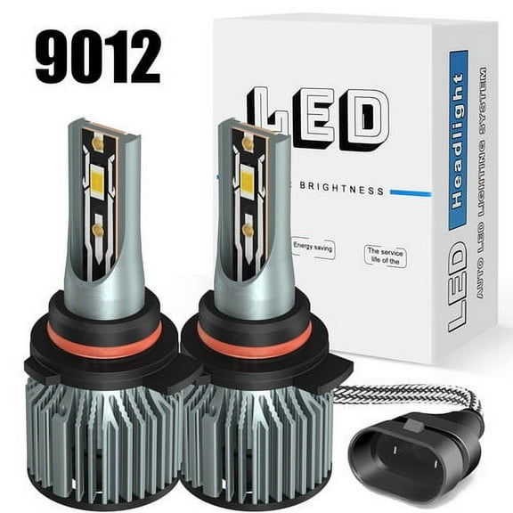 For GMC SIERRA 3500 2015 9012 HIR2 LED Headlight Bulbs Kits 6000K Hi Low Beam 2 Bulb 60W 12000LM CSP