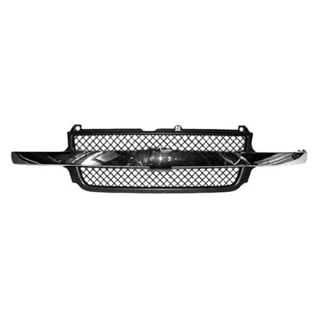 For GMC Sierra 1500 2003 2004 2005 2006 Grille | Chrome/Textured Black ...