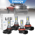 thumbnail image 1 of For GMC Sierra 1500 2007-2013 LED Headlights Combo 9005 High Beam + H11 Low Beam Bulbs Kit 4Pcs Super Bright WHITE, 1 of 11