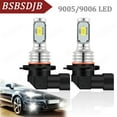 thumbnail image 1 of For GMC Sierra 1500 2500 3500 2003-2006 White LED Fog Light Bulbs Kit 9005/9006, 1 of 10