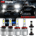 thumbnail image 1 of For GMC Sierra 1500 2500 3500 -6000K LED Headlights High Low Fog Light Bulbs Kit, 1 of 7