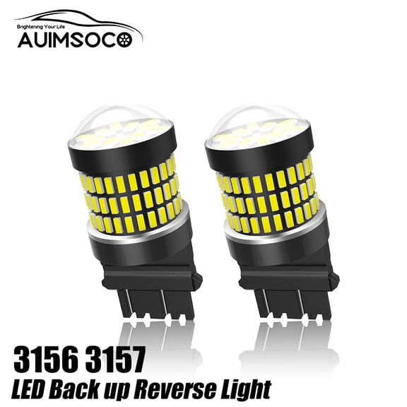 For GMC Sierra 1500 2500 3500 HD 6000k White 3157 LED Backup Reverse Light Bulbs Non-polarity 360 Lighting Coverage