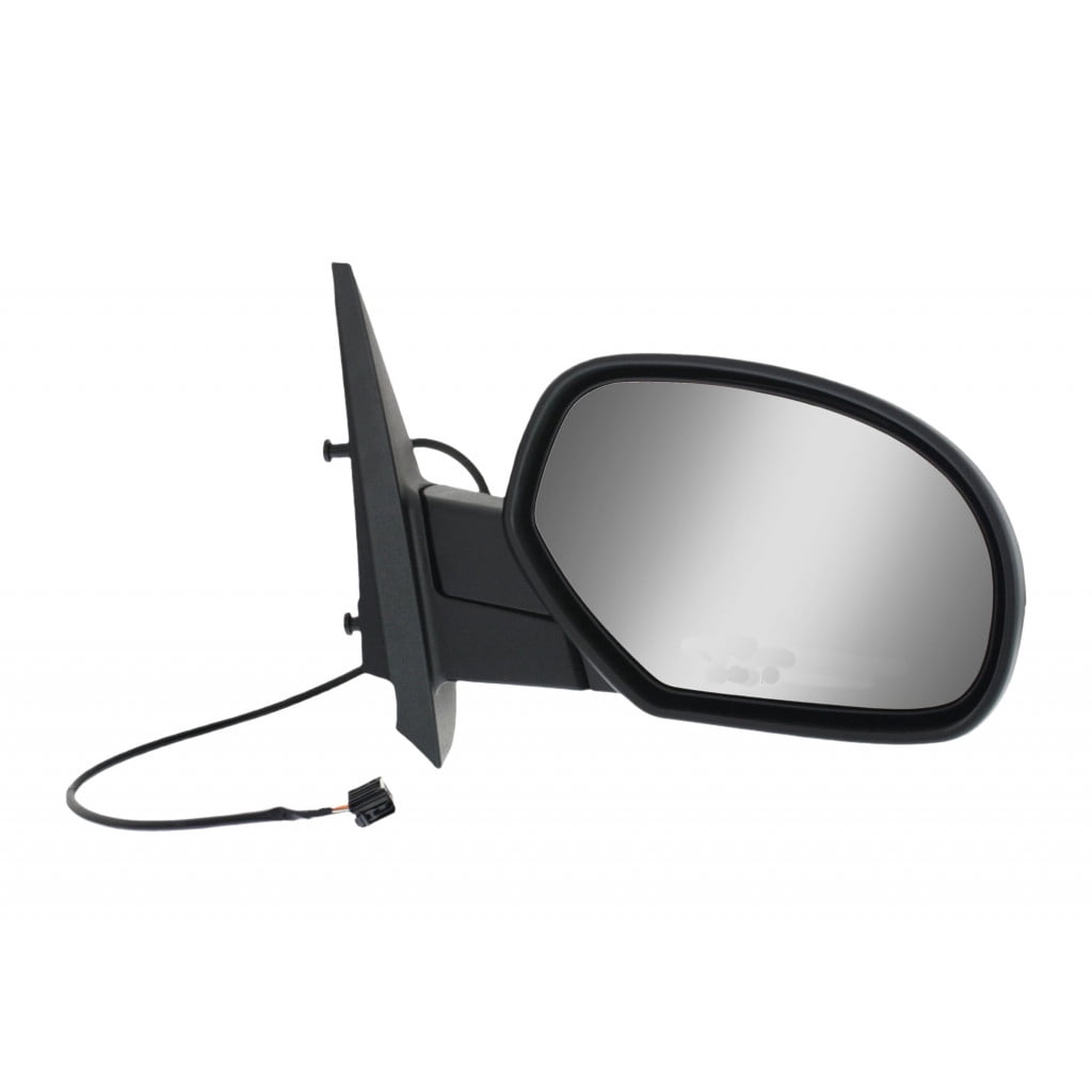 Passenger Side Door Mirror For Chevy Silverado 1500 (2007-2013) - Power, Heated, Manual Fold, Textured Black