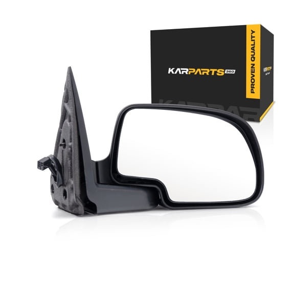 For GMC Sierra 2500 1999 2000 2001 2002 Mirror Passenger Side | Power View Non-Heated | w/ Chrome Textured Cover Folding | GM1321174 | 15172248