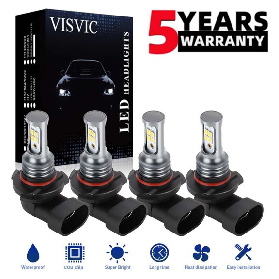 For GMC Sonoma 1994-2004 High Low Beam Combo LED Headlight Bulbs Kit 6000K Set 4