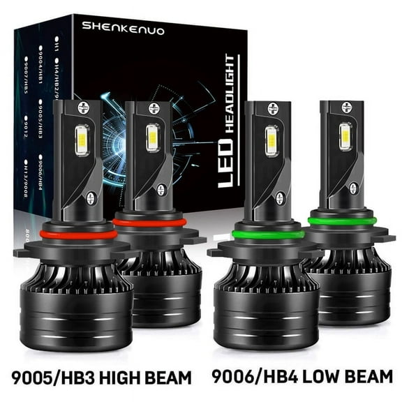 For GMC Sonoma 1995-2001 2002 2003 2004 Led Headlight Bulbs 9006 9005 High&Low Beam White 4pcs