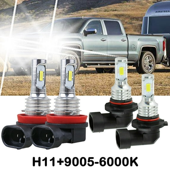 For GMC Terrain 2010 2011 2012 2013 2014 2015 4x LED Headlight Hi/Lo Beam Bulbsr