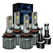 For GMC Yukon 2000-2006 6x LED 9005 9006 880 Headlight Fog Light Combo Bulbs Kit,q8