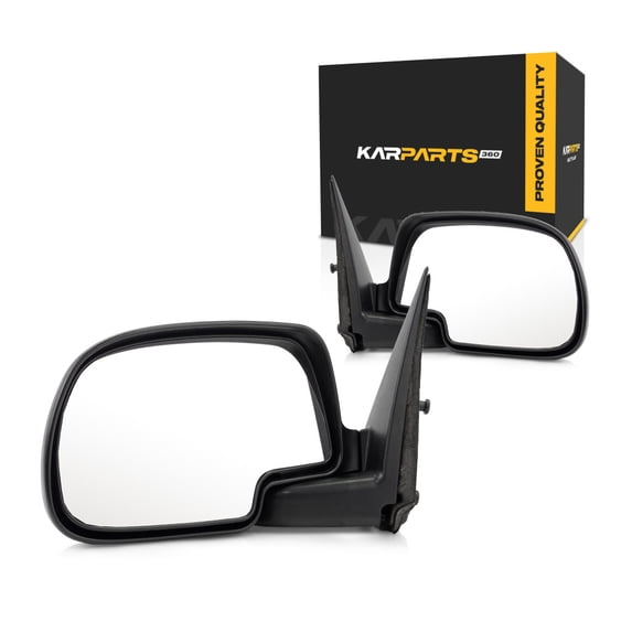 For GMC Yukon Door Mirror 2000-2006 Pair Driver and Passenger Side Textured Manual Non-Heated GM1320230