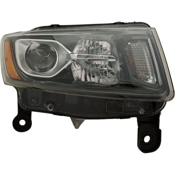 For GRAND CHEROKEE 14-16 HEAD LAMP RH, Assembly, Black Trim, Standard Type