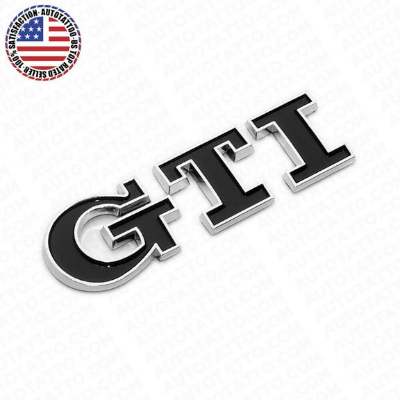 For GTI Liftgate Adhesive Nameplate Badge Logo Emblem Decoration Sport Black