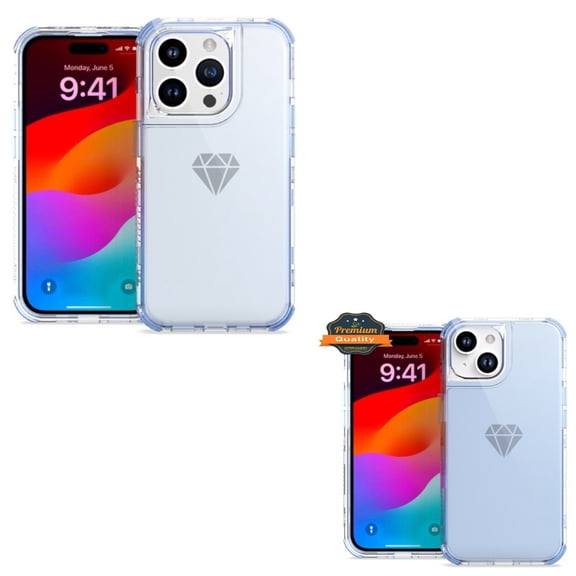 For Gabb Phone 4 Pro Hybrid 3-in-1 Detachable Tough Durable Transparent Case Shockproof Frame Hard PC + TPU Slim Phone Case Cover Blue