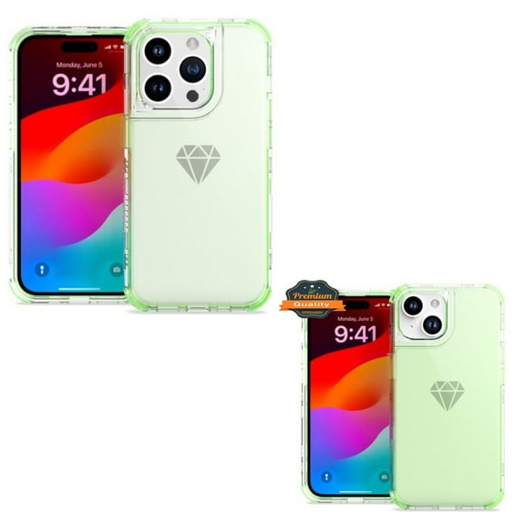 For Gabb Phone 4 Pro Hybrid 3-in-1 Detachable Tough Durable Transparent Case Shockproof Frame Hard PC + TPU Slim Phone Case Cover by Xpression, Green