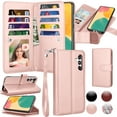 thumbnail image 1 of For Galaxy S23 FE Case,  Galaxy S23 FE 6.4" 5G Wallet Case, Tiflook PU Leather Card Holder Flip Cover [Detachable Magnetic] Pink, 1 of 6