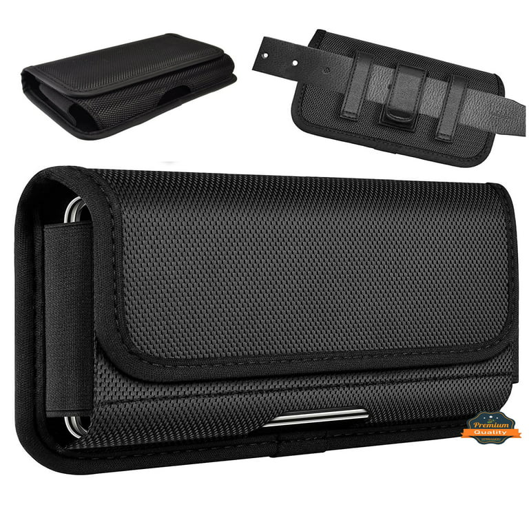 Galaxy S24 Ultra S23 Ultra holster fits with OTTERBOX DEFENDER, Horizontal,  Leather Rotating Belt Clip