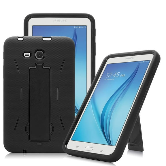 For Galaxy Tab E Lite 7.0 Case , Galaxy Tab 3 Lite 7.0 Case , Mignova Rugged Heavy Duty Kids Friendly Case For Samsung Galaxy E Lite 7.0 / Tab 3 Lite 7.0 SM-T110 / SM-T111 / SM-T113 / SM-T116(Black)