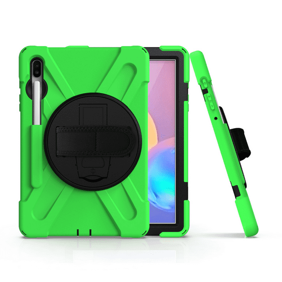For Galaxy Tab S6 Magnetic Pen Sleeve Anti-Drop Stand Tablet Case Full Body Rugged Stand For Galaxy Tab S6 10.5" Model SM-T860/T865 Version (Green)