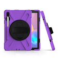 thumbnail image 1 of For Galaxy Tab S6 Magnetic Pen Sleeve Anti-Drop Stand Tablet Case Full Body Rugged Stand For Galaxy Tab S6 10.5" Model SM-T860/T865 Version (Purple), 1 of 4