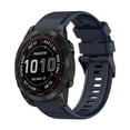 thumbnail image 1 of For Garmin Fenix 7 22mm Horizontal Texture Silicone Watch Band With Removal Tool, 1 of 4