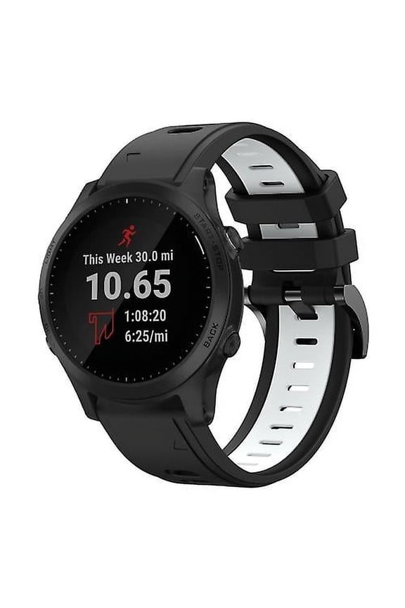 For Garmin Forerunner 945 22mm Two-color Sports Silicone Watch Band