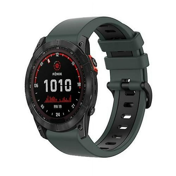 For Garmin Tactix 7 26mm Silicone Sports Two-color Watch Band