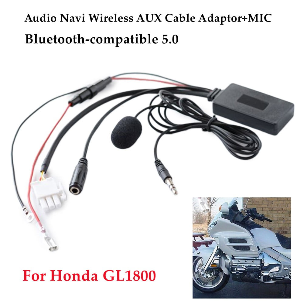 For Gl1800 Audio Navi Compatible Wireless Aux Cable Adaptor+Mic