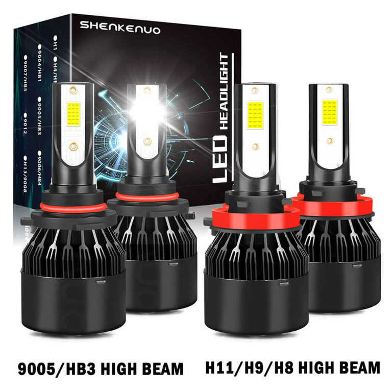 For Gmc Terrain 2010-2015 2016 2017 2018 Led Headlight Bulbs 9005 H11  High&Low Beam 4pcs