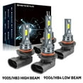 thumbnail image 1 of For Gmc Yukon 2000 2001 2002 2003 2004 2005 2006 Led Headlight Bulbs 9006 9005 High&Low Beam White 4pcs, 1 of 9