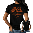 thumbnail image 1 of For God So Loved The World Scripture Print Tshirt Graphic Tees Shirts Black Christian Faith Sunday Casual S-5XL Womens Tops, 1 of 5