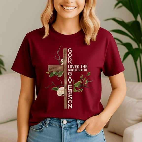 For God So Loved The World Shirt Bible Shirt Religious,Jesus Shirt, Easter Shirt, Christian Easter TShirt, He Has Rizzen Tee