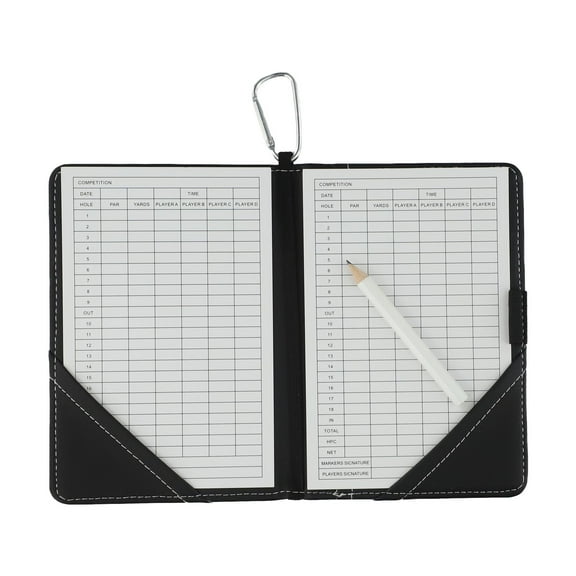 For Golf Scorecard Holder Leather Golf for Score Card Scorebook Wallet With Pen Clip