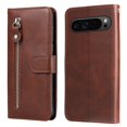 thumbnail image 1 of For Google Pixel 10/10 Pro 6.3-inch Wallet Case for Women Men Multi-Card Slots Zipper Pocket Leather Phone Case,Brown,For Pixel 10/10 Pro, 1 of 7