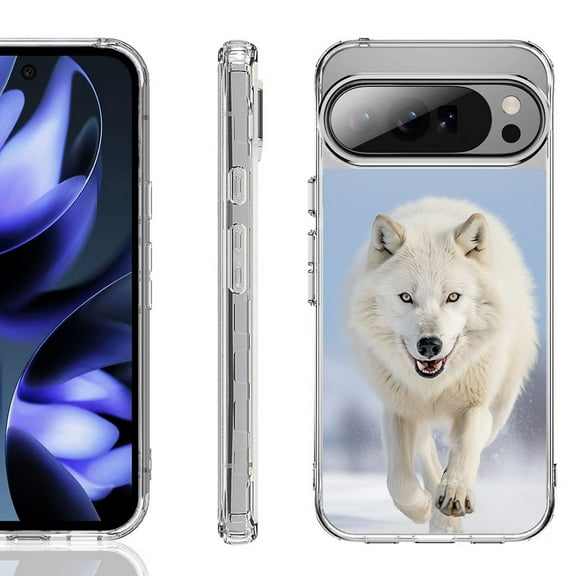 For Google Pixel 10 / 10 Pro Shockproof Phone Case, by OneToughShield - Arctic Wolf