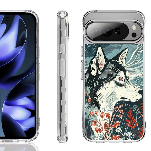 For Google Pixel 10 / 10 Pro Shockproof Phone Case, by OneToughShield - Calm Husky