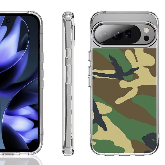 For Google Pixel 10 / 10 Pro Shockproof Phone Case, by OneToughShield - Camo Green