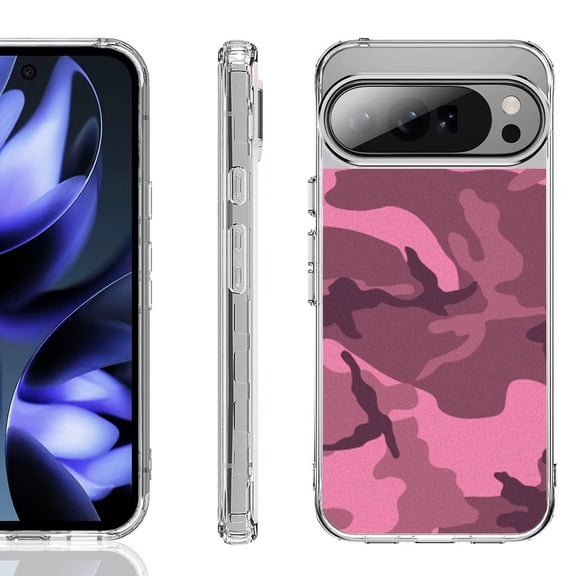 For Google Pixel 10 / 10 Pro Shockproof Phone Case, by OneToughShield - Camo Pink