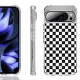 thumbnail image 1 of For Google Pixel 10 / 10 Pro Shockproof Phone Case, by OneToughShield - Checker B/W, 1 of 4